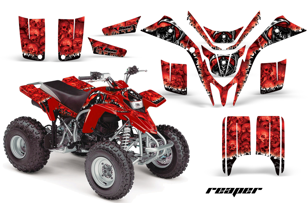 Yamaha Blaster Graphics Kit Reaper Red